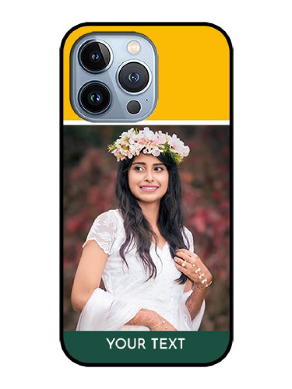Custom iPhone 13 Pro Photo Printing on Glass Case - Love You Design