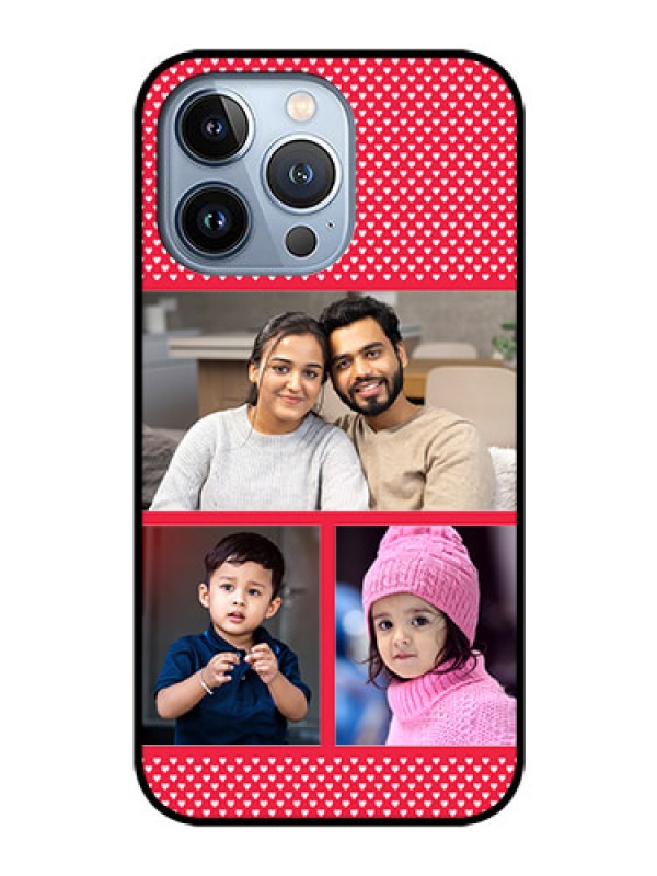 Custom iPhone 13 Pro Personalized Glass Phone Case - Bulk Pic Upload Design