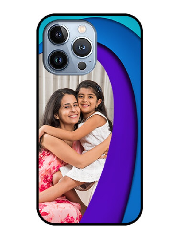 Custom iPhone 13 Pro Photo Printing on Glass Case - Simple Pattern Design