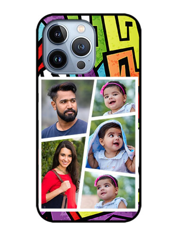 Custom iPhone 13 Pro Custom Glass Phone Case - Graffiti pattern Design