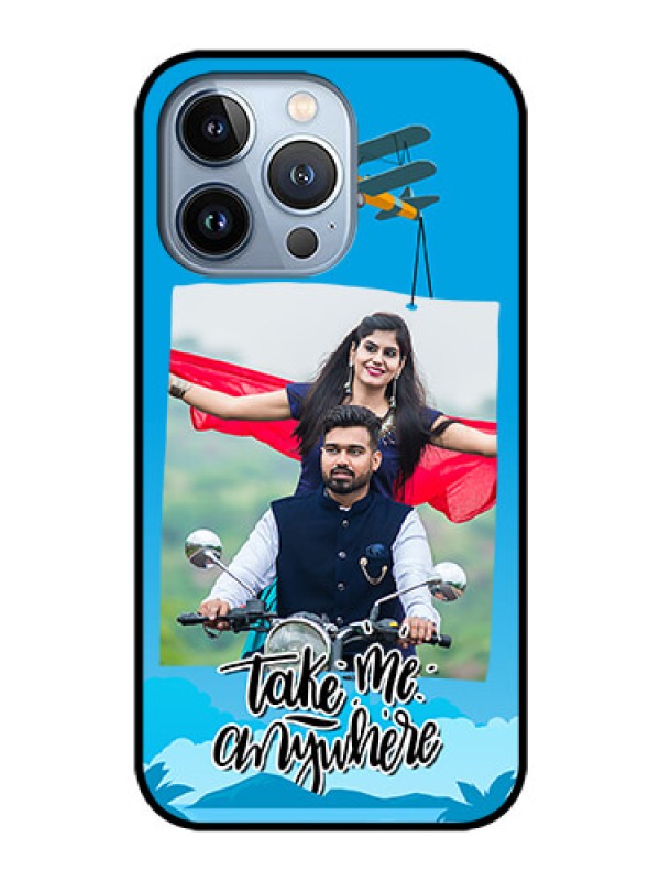 Custom iPhone 13 Pro Custom Glass Mobile Case - Traveller Design