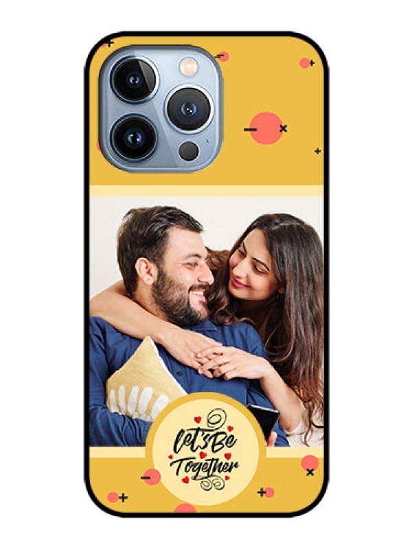 Custom iPhone 13 Pro Photo Printing on Glass Case - Lets be Together Design