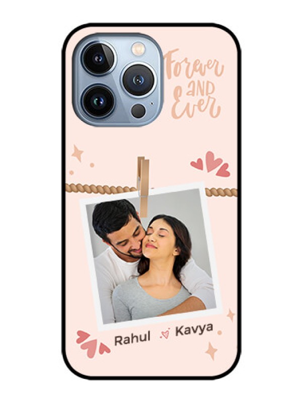 Custom iPhone 13 Pro Custom Glass Phone Case - Forever and ever love Design