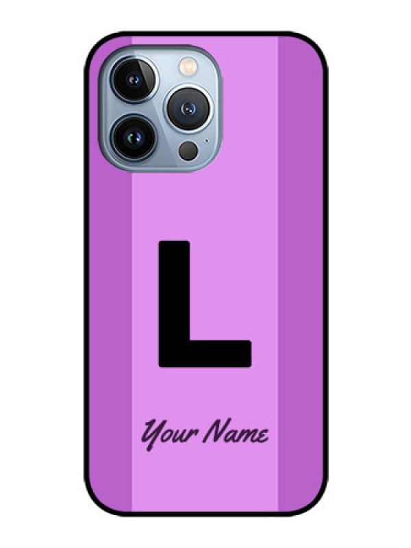 Custom iPhone 13 Pro Custom Glass Phone Case - Tricolor custom text Design