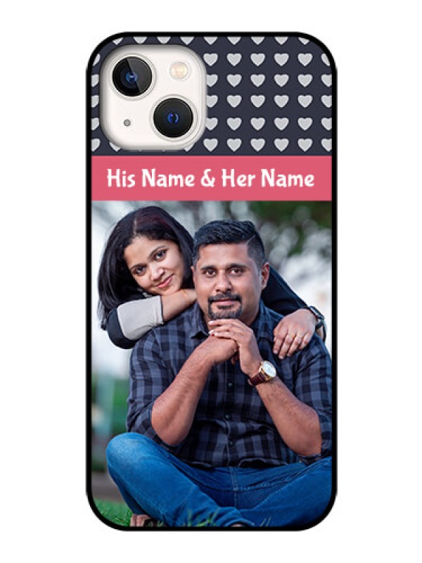 Custom iPhone 13 Custom Glass Mobile Case - Love Symbols Design