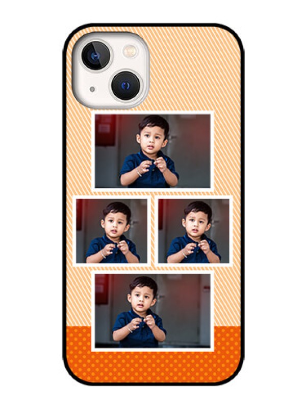 Custom iPhone 13 Photo Printing on Glass Case - Bulk Photos Upload Design