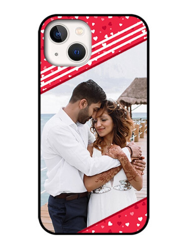 Custom iPhone 13 Custom Glass Mobile Case - Valentines Gift Design