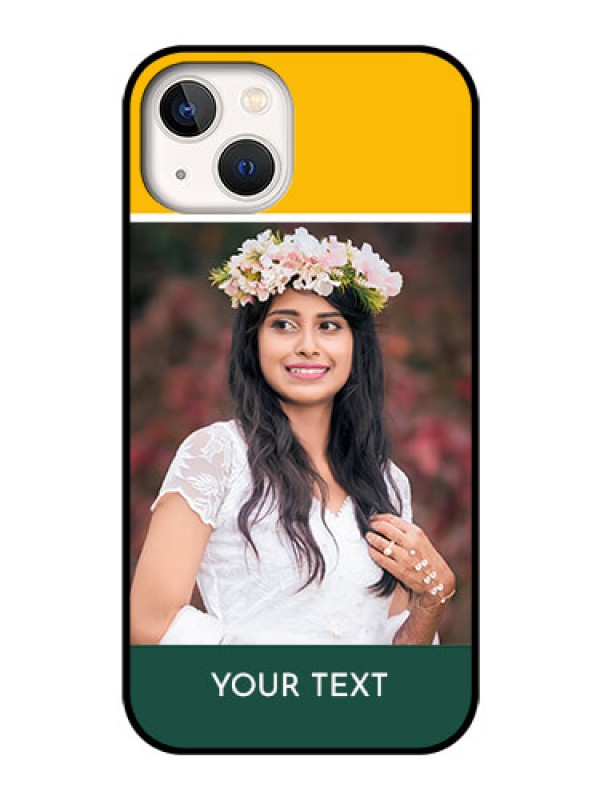 Custom iPhone 13 Photo Printing on Glass Case - Love You Design