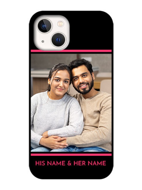 Custom iPhone 13 Custom Glass Mobile Case - with Add Text Design