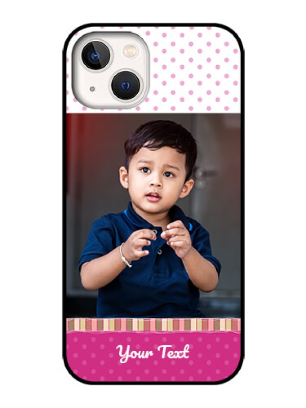 Custom iPhone 13 Photo Printing on Glass Case - Cute Girls Cover Design