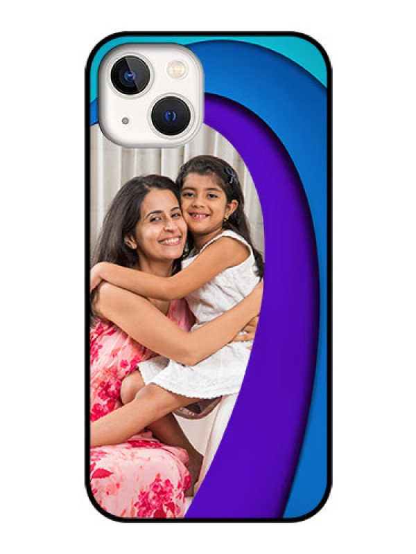 Custom iPhone 13 Photo Printing on Glass Case - Simple Pattern Design