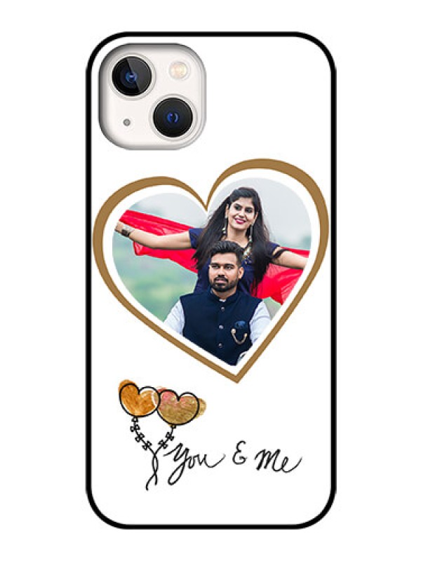 Custom iPhone 13 Custom Glass Mobile Case - You & Me Design