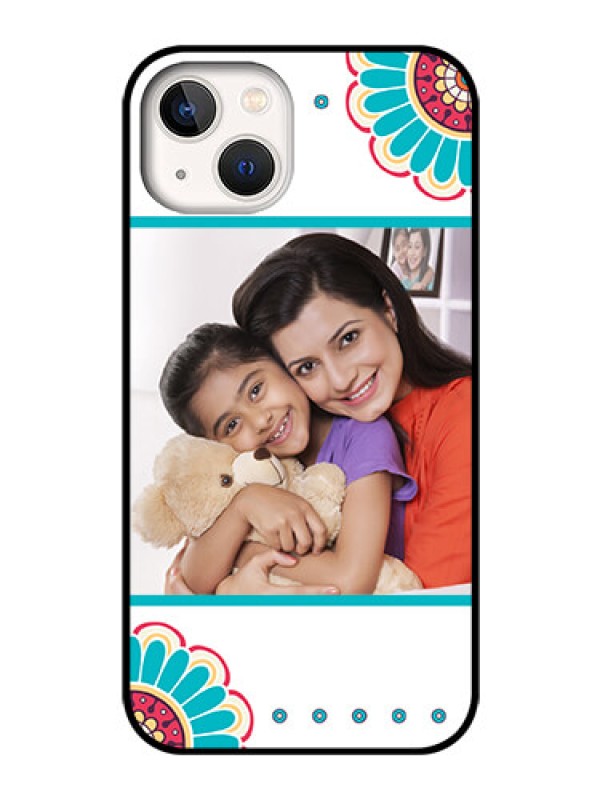 Custom iPhone 13 Custom Glass Phone Case - Flower Design