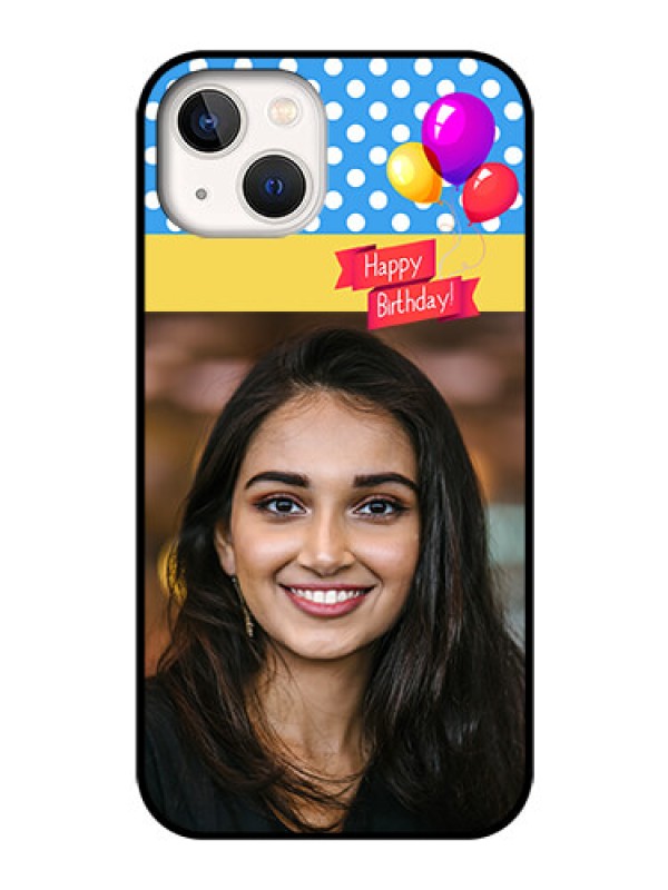 Custom iPhone 13 Custom Glass Mobile Case - Happy Birthday Design