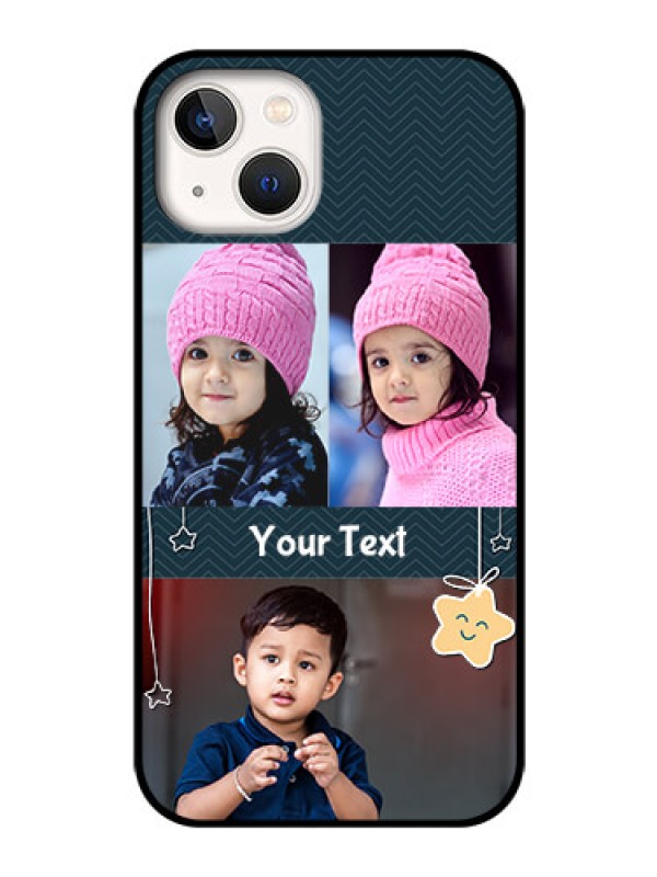 Custom iPhone 13 Custom Glass Mobile Case - Hanging Stars Design
