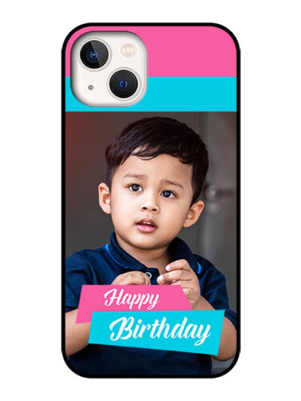 Custom iPhone 13 Personalized Glass Phone Case - Image Holder with 2 Color Design