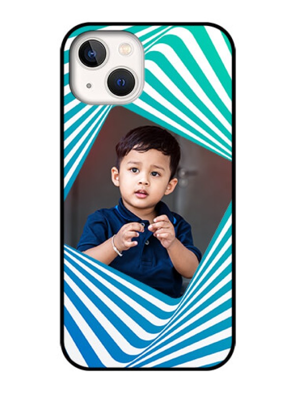 Custom iPhone 13 Personalized Glass Phone Case - Abstract Spiral Design