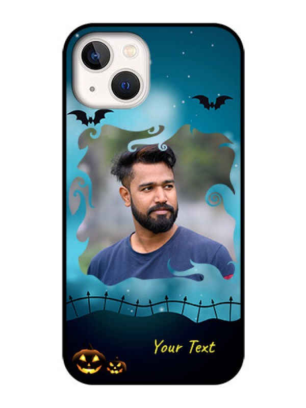 Custom iPhone 13 Custom Glass Phone Case - Halloween frame design