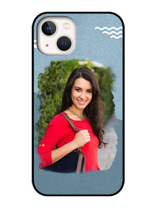 Custom iPhone 13 Custom Glass Mobile Case - Grunge Line Art Design