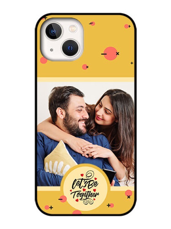 Custom iPhone 13 Photo Printing on Glass Case - Lets be Together Design