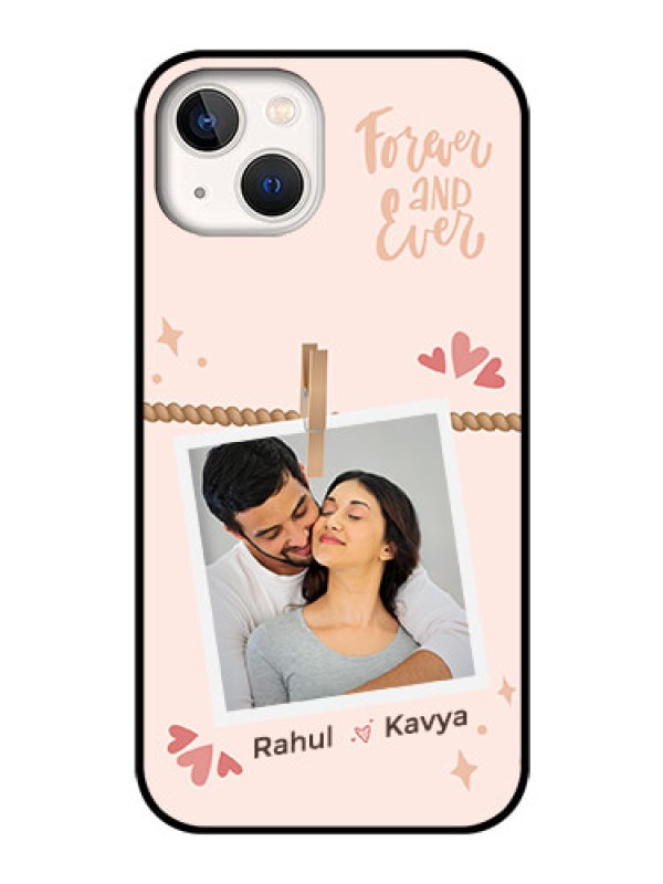 Custom iPhone 13 Custom Glass Phone Case - Forever and ever love Design
