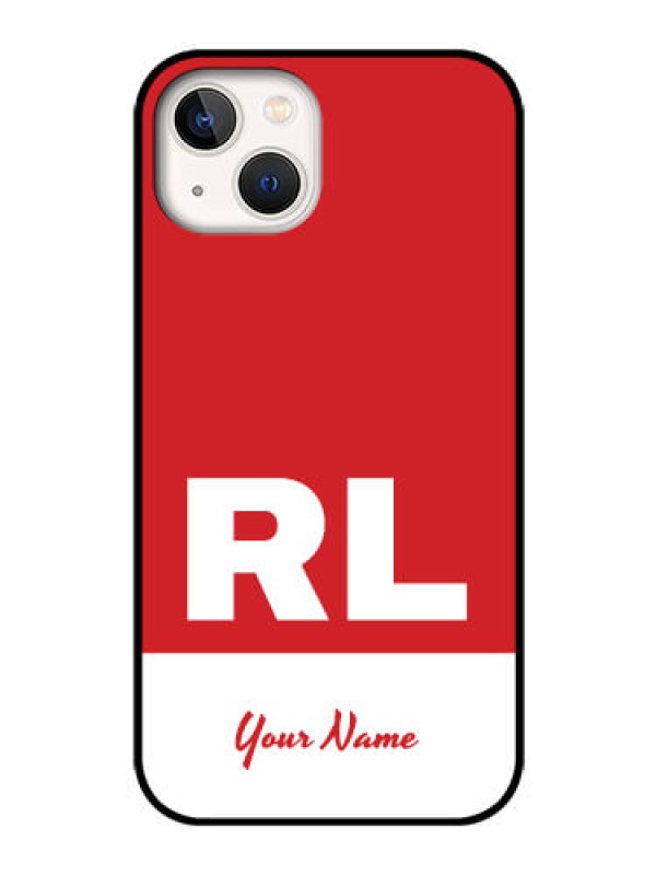 Custom iPhone 13 Personalized Glass Phone Case - dual tone custom text Design