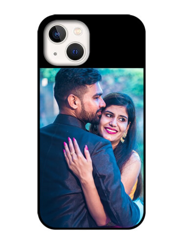 Custom iPhone 13 Custom Glass Phone Case - Upload Full Picture With Custom Color Design
