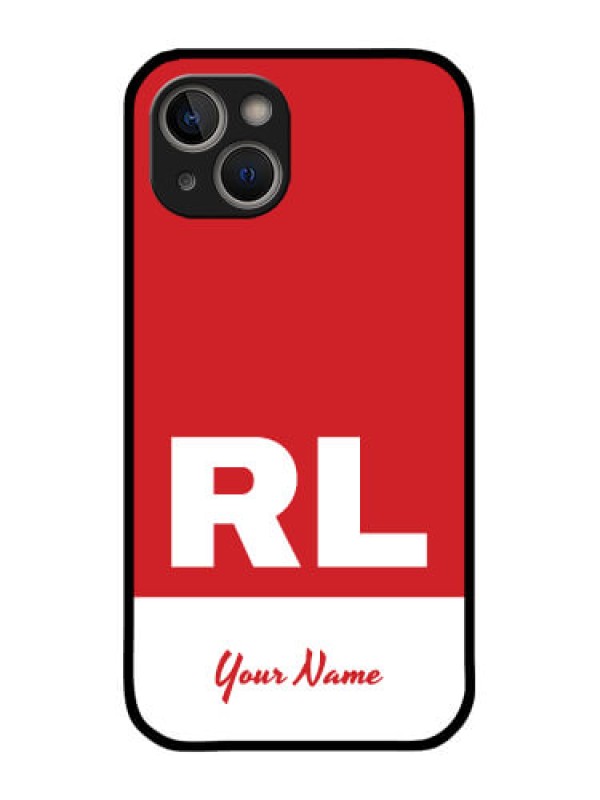 Custom iPhone 14 Plus Personalized Glass Phone Case - dual tone custom text Design