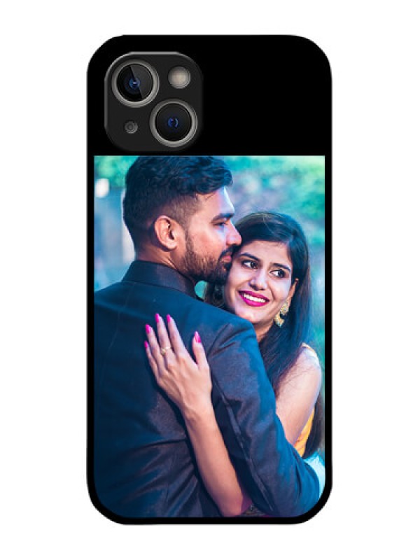 Custom iPhone 14 Plus Custom Glass Phone Case - Upload Full Picture With Custom Color Design