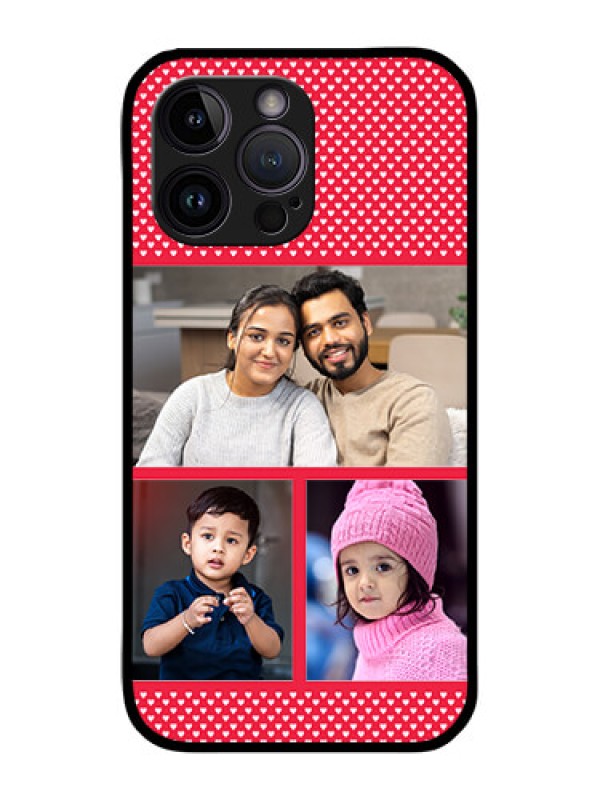 Custom iPhone 14 Pro Max Personalized Glass Phone Case - Bulk Pic Upload Design