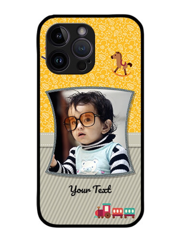 Custom iPhone 14 Pro Max Personalized Glass Phone Case - Baby Picture Upload Design