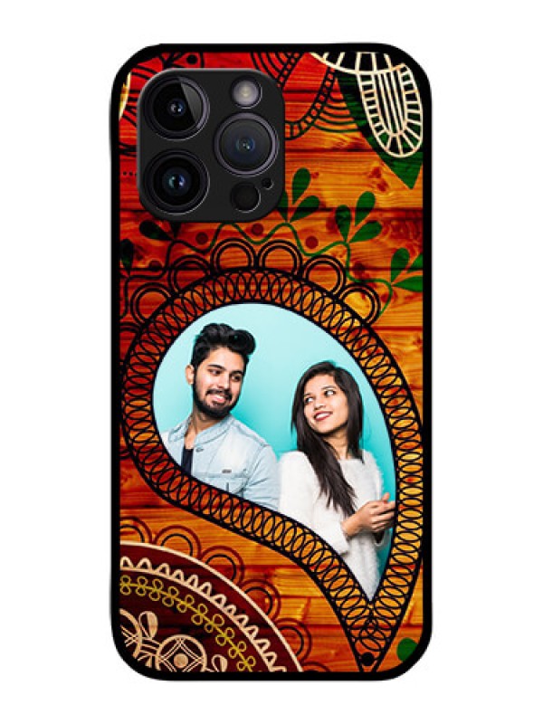 Custom iPhone 14 Pro Max Personalized Glass Phone Case - Abstract Colorful Design