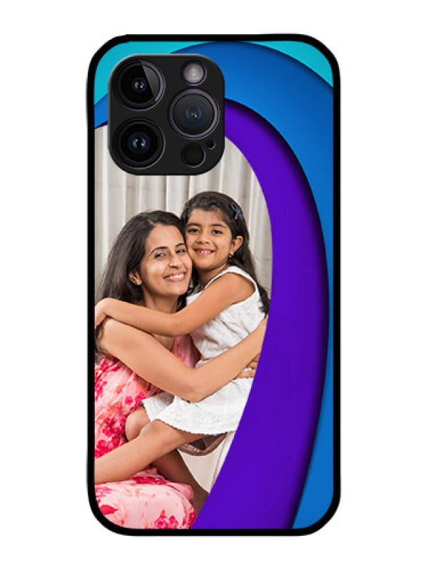 Custom iPhone 14 Pro Max Photo Printing on Glass Case - Simple Pattern Design