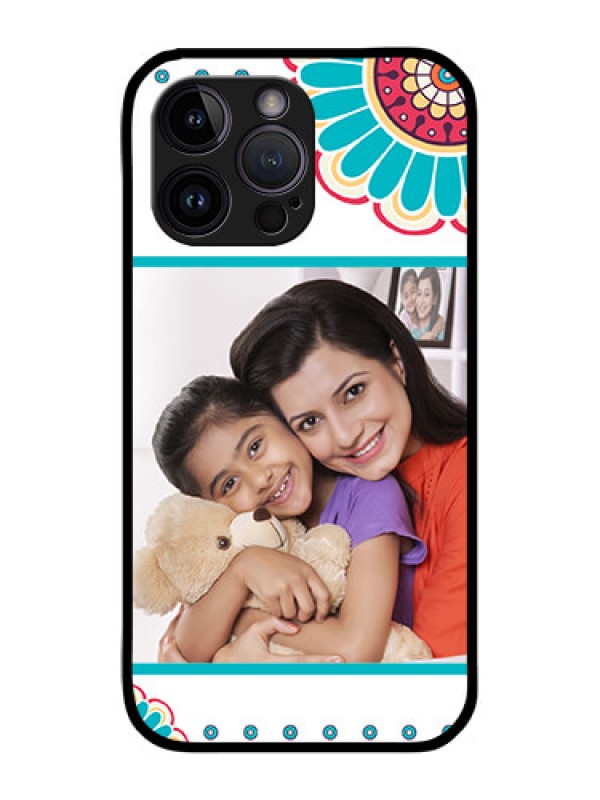 Custom iPhone 14 Pro Max Custom Glass Phone Case - Flower Design