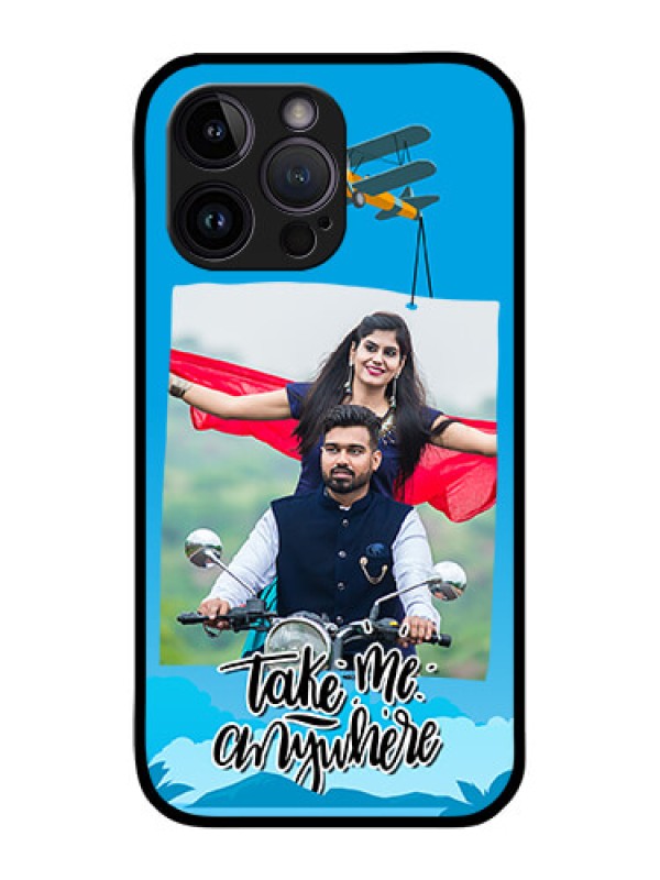 Custom iPhone 14 Pro Max Custom Glass Mobile Case - Traveller Design