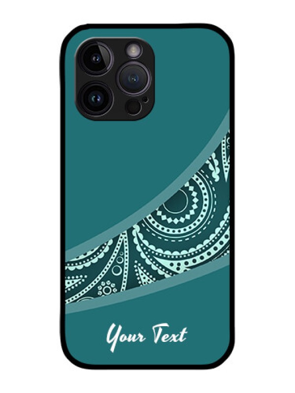 Custom iPhone 14 Pro Max Photo Printing on Glass Case - semi visible floral Design