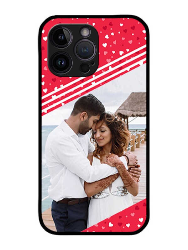 Custom iPhone 14 Pro Custom Glass Mobile Case - Valentines Gift Design