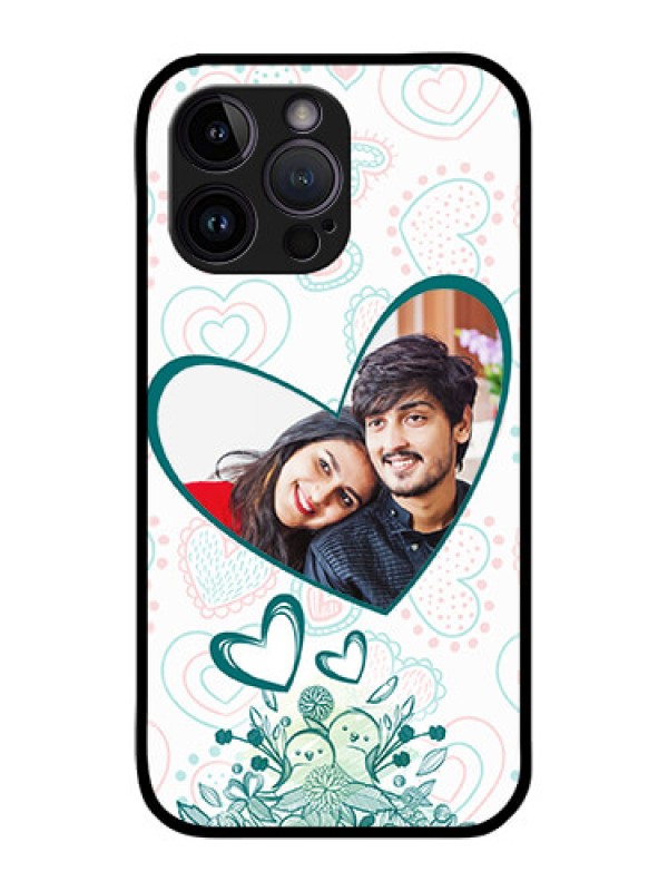Custom iPhone 14 Pro Photo Printing on Glass Case - Premium Couple Design
