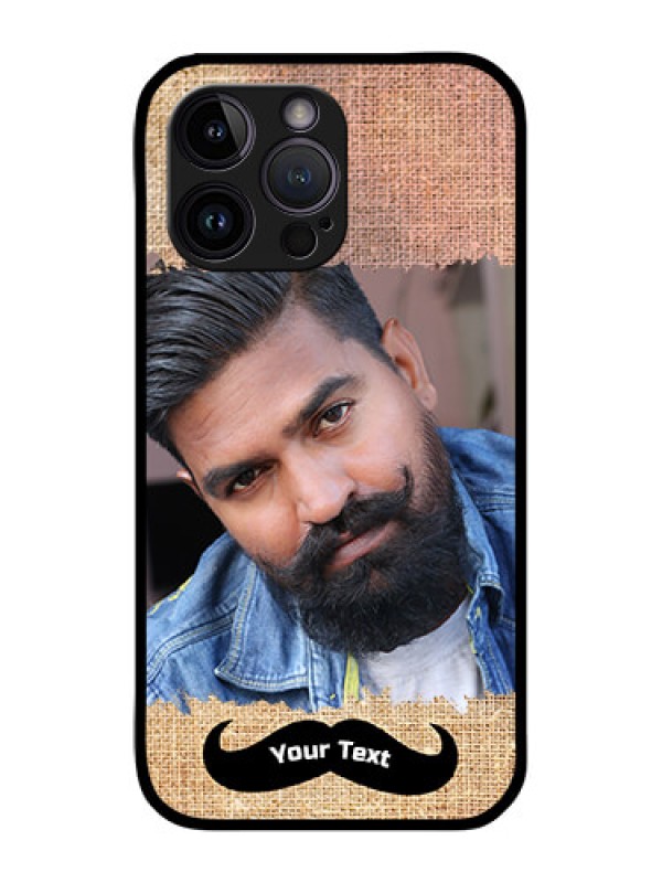 Custom iPhone 14 Pro Personalized Glass Phone Case - with Texture Design