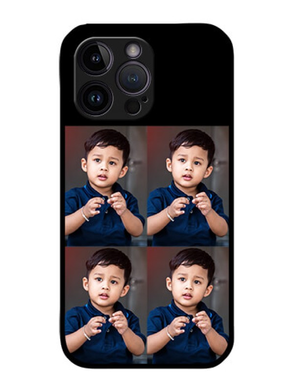 Custom iPhone 14 Pro 4 Image Holder on Glass Mobile Cover