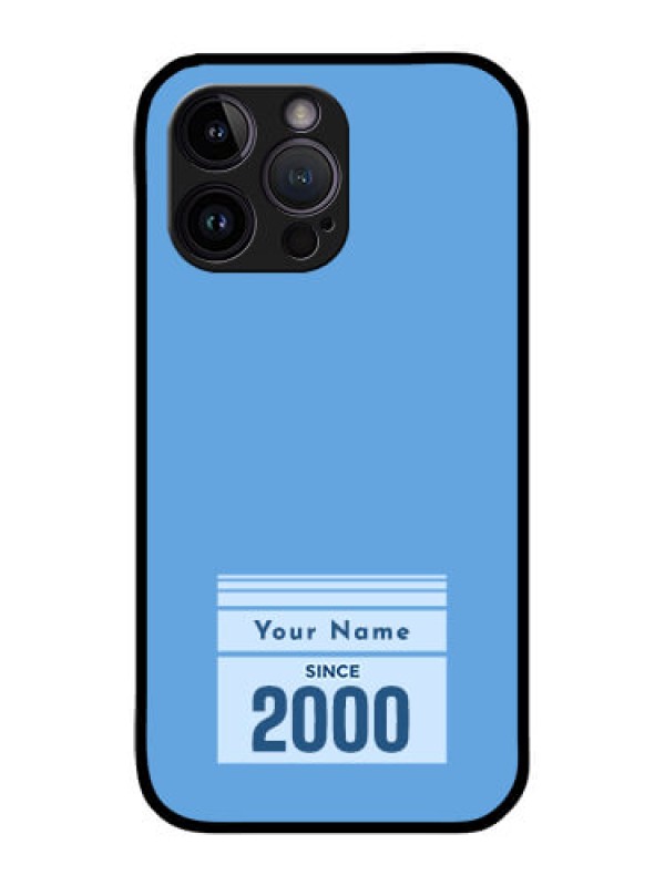 Custom iPhone 14 Pro Custom Glass Mobile Case - Custom Year of birth Design