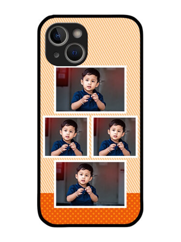 Custom iPhone 14 Photo Printing on Glass Case - Bulk Photos Upload Design