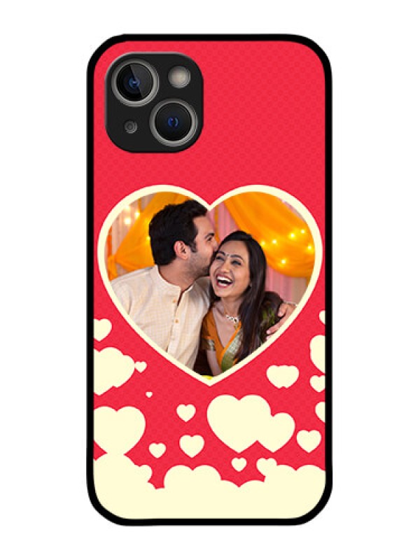 Custom iPhone 14 Custom Glass Mobile Case - Love Symbols Phone Cover Design