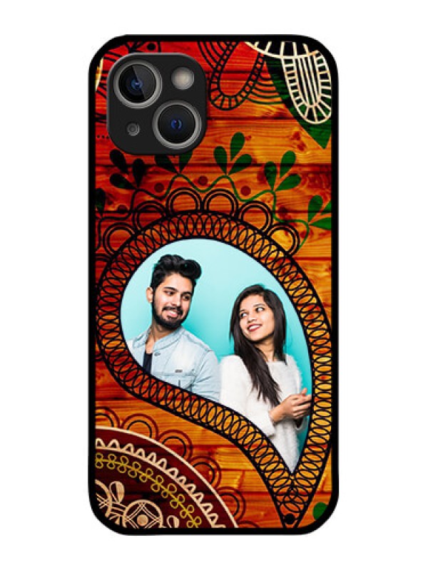 Custom iPhone 14 Personalized Glass Phone Case - Abstract Colorful Design