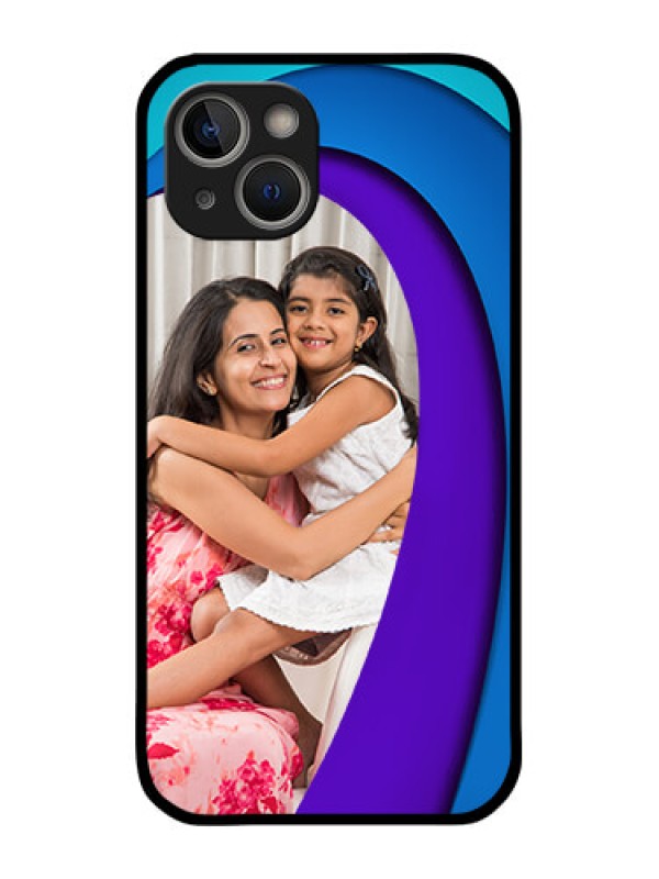 Custom iPhone 14 Photo Printing on Glass Case - Simple Pattern Design