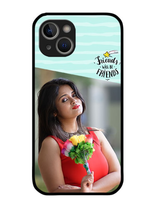 Custom iPhone 14 Custom Glass Phone Case - Friends Picture Icon Design