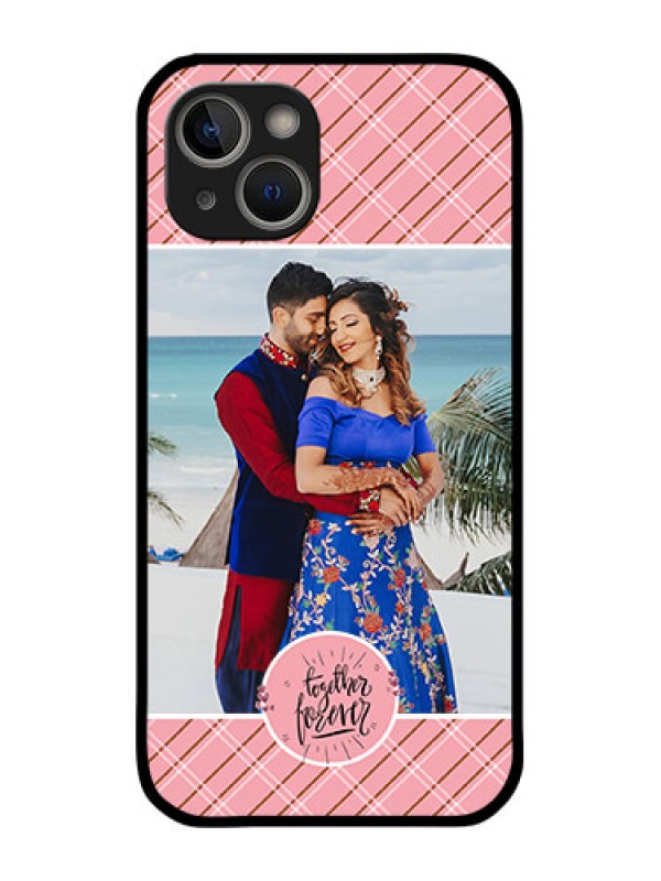 Custom iPhone 14 Personalized Glass Phone Case - Together Forever Design