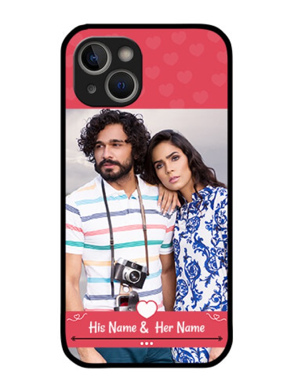 Custom iPhone 14 Photo Printing on Glass Case - Simple Love Design