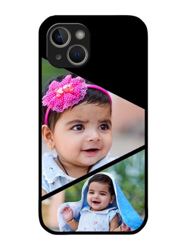 Custom iPhone 14 Custom Glass Phone Case - Semi Cut Design