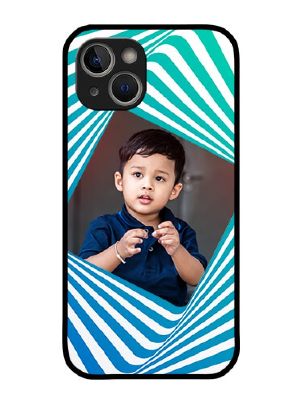 Custom iPhone 14 Personalized Glass Phone Case - Abstract Spiral Design